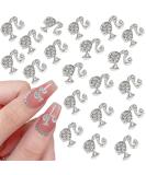 LIFOOST 3D Barbie Head Nail Charms 20 PCS Cute Nail Charms Kawaii Metal Nail Decorations for Acrylic Nails Silver LIF114 - Buy Online on GoSupps.com