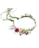 Vine Flower Crown Boho Flower Headband Hair Wreath Floral Halo Headpiece with Ribbon Wedding Party Photos Rosy by LLinfflr 7 - Buy Online on GoSupps.com