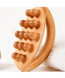 Hand-Held Wooden Body Massage Brush with Smoothing Pearls - Meridian Gua Sha Device for Muscle Relaxation | International Shipping - Buy Online on GoSupps.com