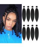 Alrence 12 Braiding Hair Extensions - 8 Packs Natural Black Yaki Texture Synthetic Crochet Braids - Hot Water Set - Buy Online on GoSupps.com