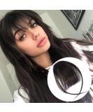 Wispy Bangs Hair Clip in Real Human Hair - Brown Black | BOGSEA Hairpieces for Women - Buy Online on GoSupps.com