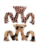 Large Tortoise Shell Claw Clips 3.5 Inch - Checkered French Design Hair Jaw Clamp for Women - 2 Pack - Buy Online on GoSupps.com