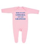 Chelsea Just Like Grandad Baby Onesie | 6-12 Months | Pink | UK Made - Buy Online on GoSupps.com