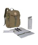 Casual Olive Baby Diaper Backpack with Diaper Pad Stroller Attachment & Bottle Warmer - Water Repellent Outdoor Gear - Buy Online on GoSupps.com