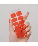 Danni & Toni half hardened gel nail films (orange crystal) orange glossy nail set uv gel nail foil nail design nail foil self-adhesive wraps 29 sticker orange crystal-de - Buy Online on GoSupps.com