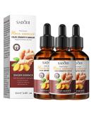 SADOER Ginger Hair Growth Oil - Plant-Powered Serum for Stronger Thicker Hair | Anti-Hair Loss Solution for Women & Men (3 Pack - Buy Online on GoSupps.com