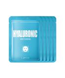 LAPCOS Hyaluronic Acid Sheet Mask Daily Hydrating Face Mask Protects & Nourishes Skin Korean Beauty Favorite 5-Pack - Buy Online on GoSupps.com