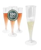 Reli. 4.5oz Clear Plastic Champagne Flutes - 100 Bulk Pack | BPA-Free Disposable Glasses for Wedding/Party Toasting - Buy Online on GoSupps.com