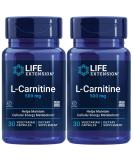 Buy Life Extension L-Carnitine 500mg - Energy & Memory Supplement - Gluten-Free Non-GMO Vegetarian - 2-Pack Capsules - Buy Online on GoSupps.com