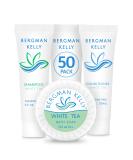 BERGMAN KELLY Round Hotel Soap Bars Shampoo & Conditioner 3-Piece Set - 150 pc White Tea Mini Travel Toiletries & Bulk Amenities - Buy Online on GoSupps.com