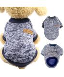 Warm Dog Sweater - Winter Pet Clothing for Small & Medium Dogs | Cozy Gray & Dark Blue Sweaters - Buy Online on GoSupps.com
