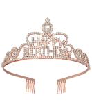 FGSS Birthday Rhinestone Tiaras-and-Crowns Crystal Headband - Women's Rose Gold Princess Crown - Buy Online on GoSupps.com