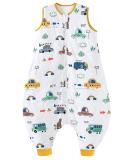 Chilsuessy Toddler Sleeping Bag with Feet (CPC Certified) 2.5 Tog Baby Sleep Sack with Legs | 90cm/3-4 Years City Traffic Print - Buy Online on GoSupps.com