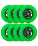 WHEELCOME Inline Skate Replacement Wheels 72mm - 8-Pack Green | ABEC-9 Bearings & Spacers | 85A for Indoor & Outdoor Roller Hockey Skates - Buy Online on GoSupps.com