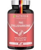 Buy PMS Cycle Harmony Supplement - Vegan Capsules for Pain Relief | Nutrimea - Lemon Balm Monk Pepper & Saffran Safrinside  - Buy Online on GoSupps.com