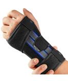 Freeetoo Wrist Support for Carpal Tunnel Syndrome - Comfort Wrist Bandage with 3 Metal Rails for Tendinitis & Arthritis (L/XL Left-Black) - Buy Online on GoSupps.com
