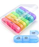 ZIKEE Weekly Pill Organizer 3 Times A Day, Compact Pill Box 7 Day with Roomy Pill Case and Sturdy Design for Managing Your Vitamins, Fish Oils, Supplements and Medications - Buy Online on GoSupps.com