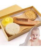 Baby Hairbrush Set - 4-Piece Infant & Toddler Brush and Comb for Soft Hair Care - Buy Online on GoSupps.com