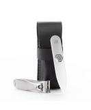 GERMANIKURE Nail Clipper and Glass Nail File Set in Black Leather Case - Made in Solingen Germany | FINOX Stainless Steel & Czech Glass Nail Care Kit - Buy Online on GoSupps.com