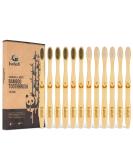 Isshah Biodegradable Eco-Friendly Natural Bamboo Charcoal Toothbrushes - 12 Count - Buy Online on GoSupps.com