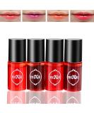 4Pcs Lip Tint Stain Set - Long Lasting Waterproof Lipstick and Liquid Blush for Women - Buy Online on GoSupps.com