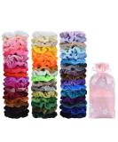 50 Colorful Scrunchy Hair Ties - Elastic Rubber Bands for Girls & Women | Ponytail Hair Jewelry - International Shipping Available - Buy Online on GoSupps.com
