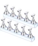 2 Sets Acrylic Nail Display Stand Nail Practice Holder Magnetic Nail Practice Stand Fingernail DIY Nail Stand for False Nail Manicure Tool Home Salon Use (silver) - Buy Online on GoSupps.com