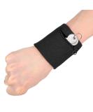 Sport wrist bag bag welding tapes wrist bracelet coin key storage zip sport wallet gym run for men & women outdoors travel (black) - Buy Online on GoSupps.com