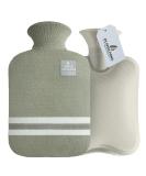 Olivialiving 2L Hot Water Bottle with Classic Striped Cover - Pea Green | Relief for Menstrual Cramps Neck & Shoulder Pain | Heat & Cold Therapy Hand/Foot Warmer - Buy Online on GoSupps.com