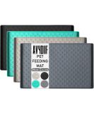 AVYDIIF Silicone Pet Food Mat - Waterproof, Slip Resistant, Raised Edge - Grey, Medium 18.9 X 11.8 | Dishwasher Safe, Anti-Messy, Spill-Proof Bowl Mat - Buy Online on GoSupps.com