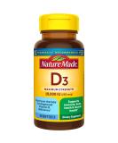 Nature Made Maximum Strength Vitamin D3 10000 IU | Bone, Teeth, Muscle & Immune Support | 60 Softgels - Buy Online on GoSupps.com