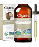 Cliganic Organic Baobab Oil 100% Pure - 1 Fl Oz | Cold Pressed, Unrefined for Face & Hair - Buy Online on GoSupps.com