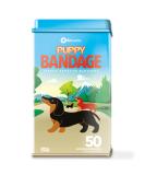BioSwiss Puppy Novelty Bandages Tin - 50 Self-Adhesive Funny First Aid Collectable Bandages for Novelty Gag Gift - Buy Online on GoSupps.com