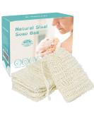 E-Know Natural Sisal Soap Bag 5 Pack - Zero Waste, Plastic-Free Soap Saver for Foaming, Drying, Massage & Peeling - Buy Online on GoSupps.com
