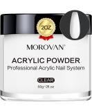 Morovan Clear Acrylic Powder 60g - Professional Nail Extension Powder for Carving Nails - No Nail Lamp Needed - Buy Online on GoSupps.com