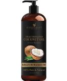 Rosemary-Infused Fractionated Coconut Oil - 100% Pure & Natural Carrier Oil for Essential Oils, Massage, Hair & Body - 8 fl. Oz - Buy Online on GoSupps.com