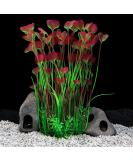 QUMY Large Artificial Aquarium Plants Decoration - A-red 15.7 Inches - Buy Online on GoSupps.com