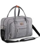 Welavila Gray Grey Baby Changing Bag with Changing Pad & Insulated Pockets - Unisex Nappy Diaper Bag for Mom and Dad - Convertible Travel Tote Messenger - Buy Online on GoSupps.com
