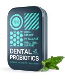 Dental Probiotics for Fresh Breath - Fight Bad Breath, Restore Healthy Bacteria - Wild Fuel Vegetarian Oral Health Support - 3bn CFU Paracasei, Reuteri, Sakei, Salivarius - 45 Tablets in a Travel Tin - Buy Online on GoSupps.com