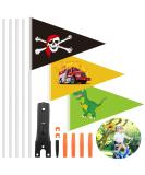 Shop Lets Joy 3-Piece Children's Bicycle Pimp Set | Safety Pennants & Accessories - Secure Your Kid's Ride! - Buy Online on GoSupps.com