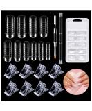 100-Piece Dual Nail Forms Set | Nail Extension Gel Forms & Double-Ended Brush for UV Acrylic Nail Tools - Buy Online on GoSupps.com
