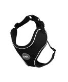 DDOXX Reflecting Airmesh Step-in Dog Harness - Adjustable XL for All Sizes | Black (Neck 42-58 cm Breast 52-76 cm) - Perfect for Puppies and Small Dogs - Buy Online on GoSupps.com