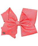 JoJo Siwa Signature Collection Large Coral Rhinestone Hair Bow - Multicolor Girls Hair Accessory - Buy Online on GoSupps.com