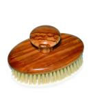 Olive Wood Massage Brush with Natural Bristles | 12x8 cm | Eco-Friendly & Ergonomic Design for Relaxation - International Shipping - Buy Online on GoSupps.com