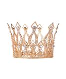 Rhinestone Crystal Crown Cake Topper - Handmade Tiara for Baby Shower, Birthday, Wedding - Rose Gold - Buy Online on GoSupps.com