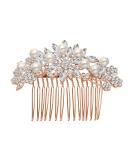Frcolor Bridal Hair Comb | Simulated Pearl Wedding Hair Accessories in Rose Gold - Perfect for Brides - Buy Online on GoSupps.com