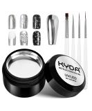 KYDA Silver Chrome Nail Polish Gel - Reflective Metallic Mirror Effect High Gloss Shine Soak Off UV LED - Premium DIY Nail Art - Buy Online on GoSupps.com