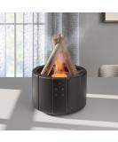 Campfire Flame Diffuser - 250ml Aromatherapy Humidifier with Remote Control | Essential Oil Diffuser for Home Bedroom & Office | Auto Shut-Off & Night Light - Perfect Gift (Black - Buy Online on GoSupps.com