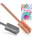 Dill Bits for Nails 2 PCS 3/32'' Safety Nail Drill Bits Smooth Top Carbide Bits for Acrylic Soft Gel Medium Nail Bit Set for Manicure Pedicure Beginners Bits Rose Gold & Sky Grey (M) Medium-M - Buy Online on GoSupps.com