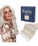 Buy FSHINE Tape-in Real Hair Extensions 45cm - Blond Weiss #1000 50g Invisible Straight Hair Adhesive - Premium Quality & International Shipping - Buy Online on GoSupps.com
